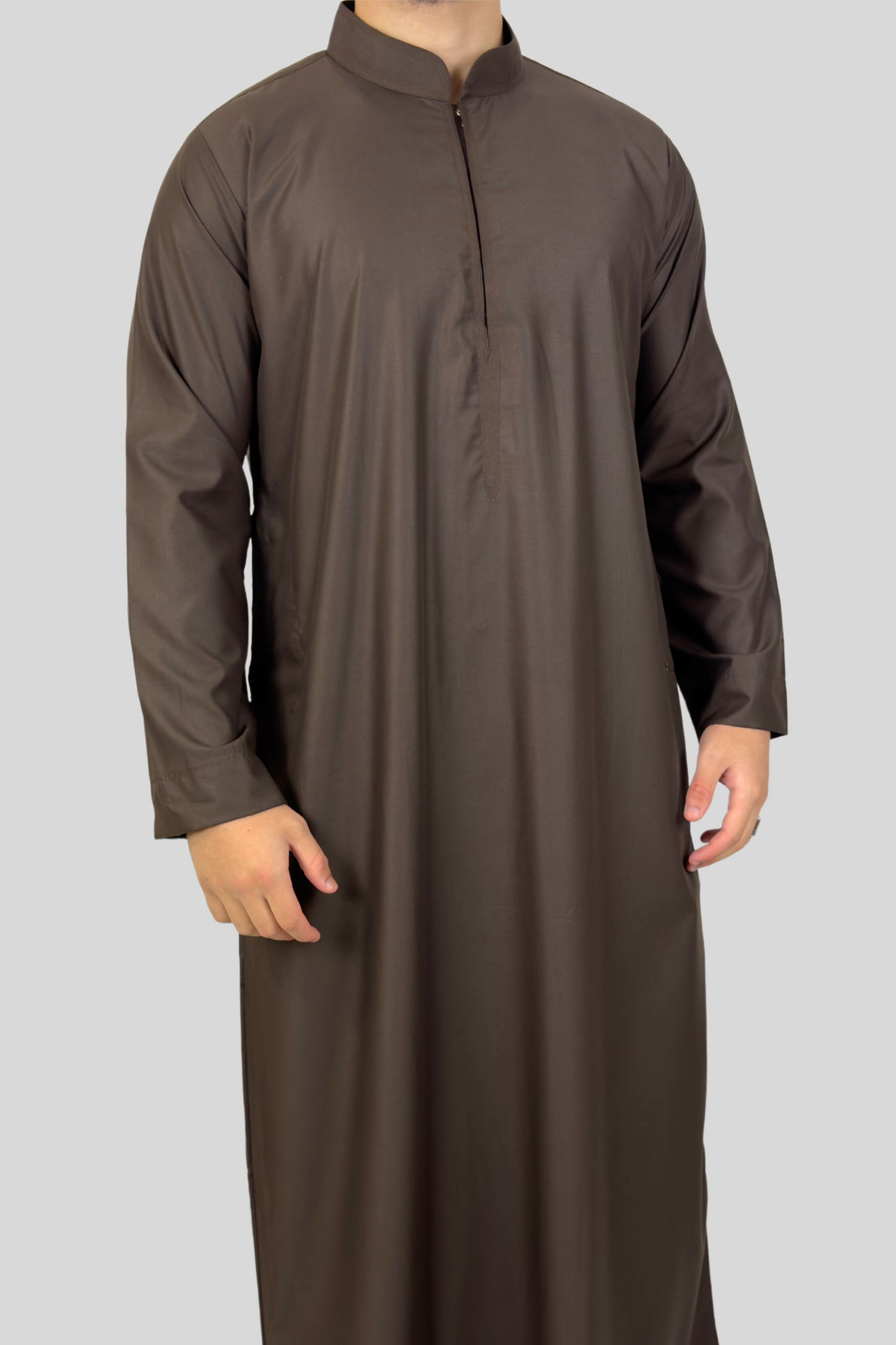 Brown Collar Thobe