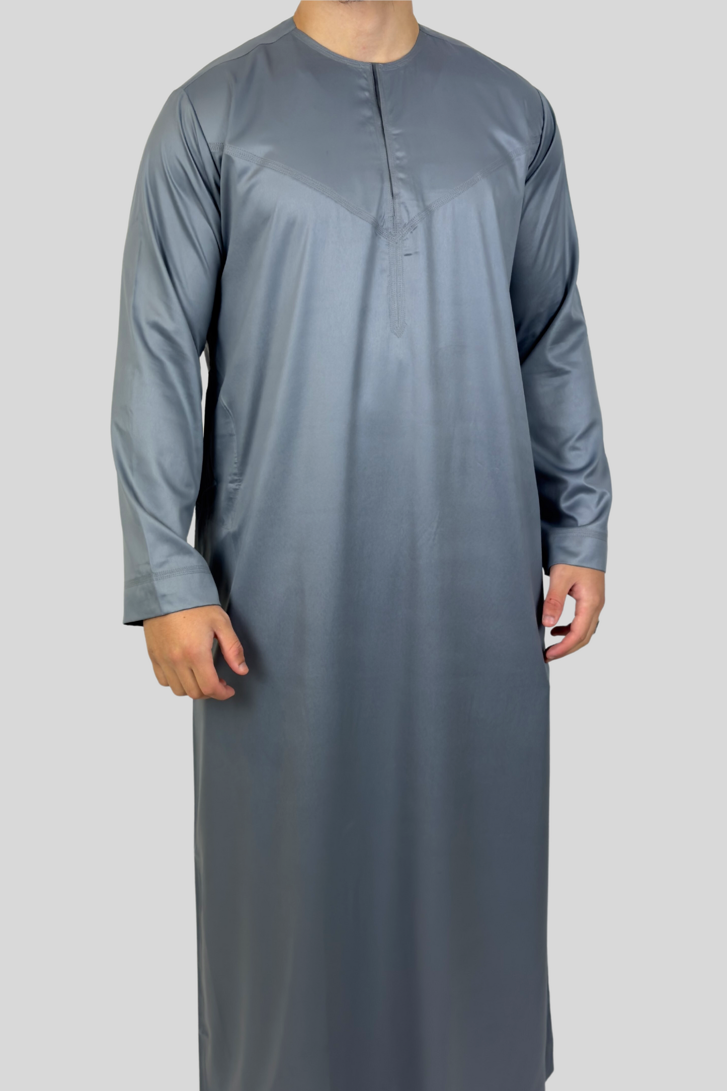 Shiny Grey Omani Thobe