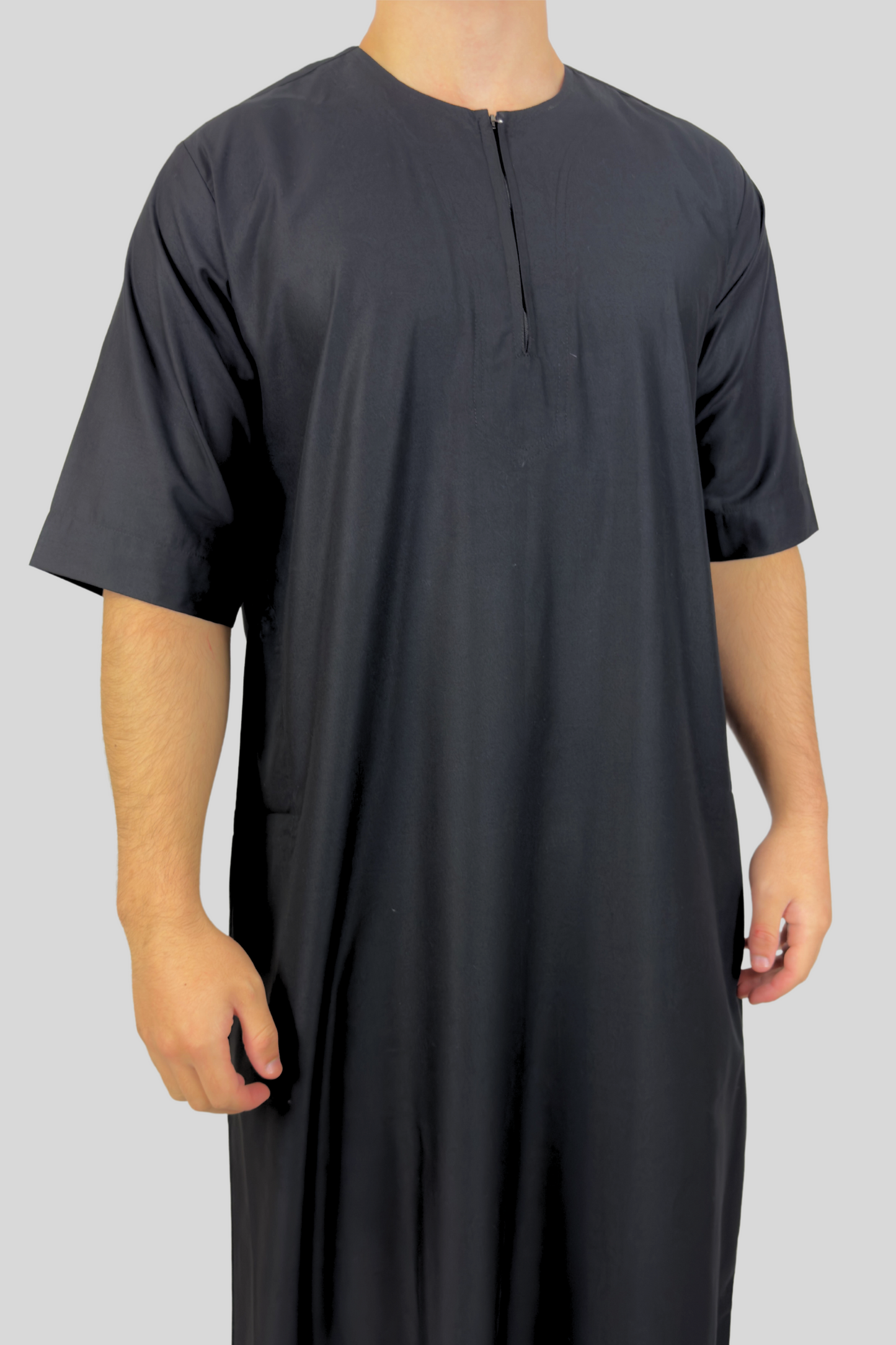 Black Short Sleeve Thobe